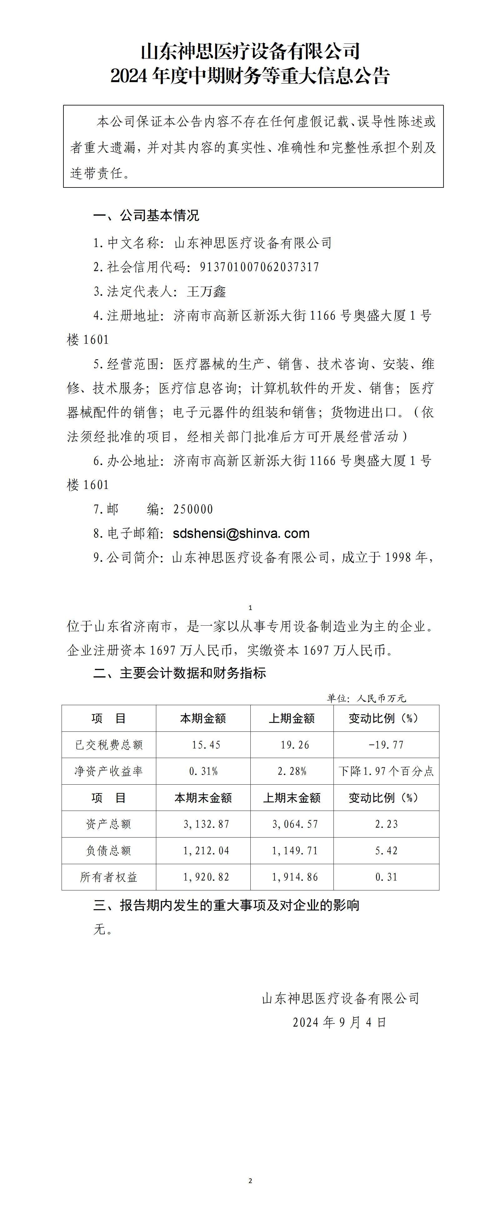 山東神思醫(yī)療設(shè)備有限公司2024年中期財(cái)務(wù)等重大信息公告_01.jpg
