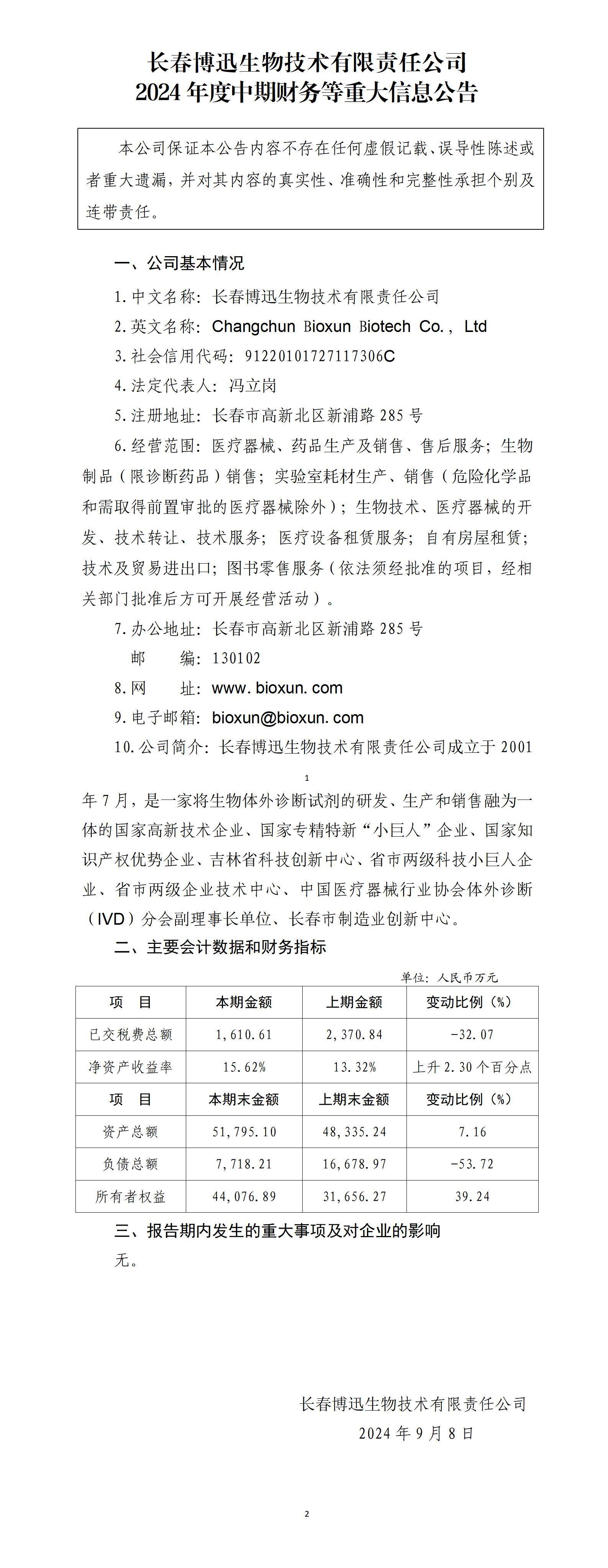 長(zhǎng)春博迅生物技術(shù)有限責(zé)任公司2024年中期財(cái)務(wù)等重大信息公告_01.jpg